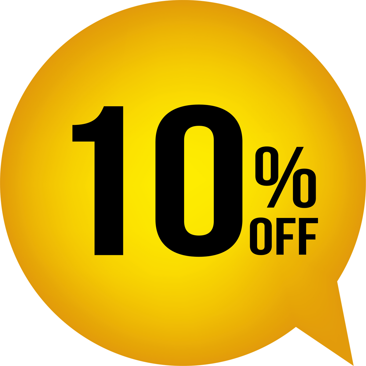 10 percent off